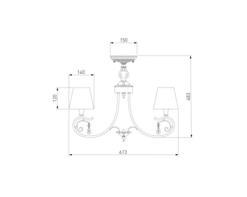 Потолочная люстра Incanto 60069/5 серебро Eurosvet