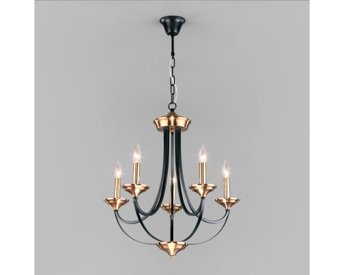 Подвесная люстра Lazzaro 60098/5 черный Eurosvet