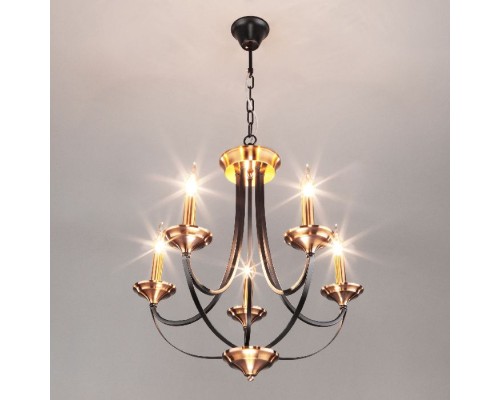 Подвесная люстра Lazzaro 60098/5 черный Eurosvet