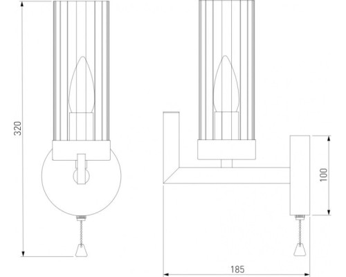 Бра Arganie 60133/1 серебро Eurosvet