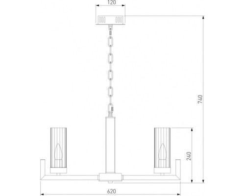 Подвесная люстра Arganie 60133/6 латунь Eurosvet