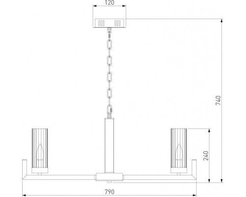 Подвесная люстра Arganie 60133/8 латунь Eurosvet