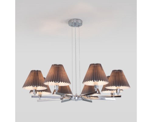 Подвесная люстра Peony 60136/8 хром/графит Eurosvet