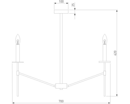 Потолочная люстра Anders 60142/6 латунь Eurosvet