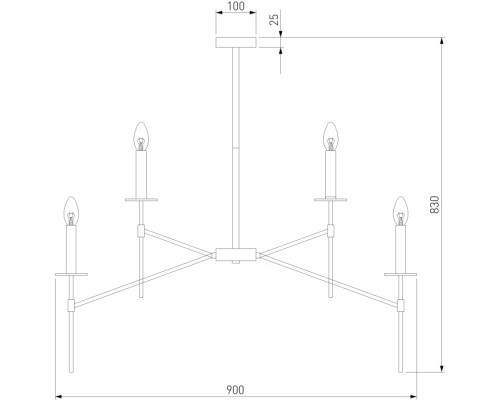 Потолочная люстра Anders 60142/9 латунь Eurosvet