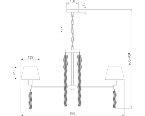 Подвесная люстра Charuel 60148/7 матовое золото Eurosvet