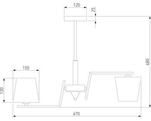 Потолочная люстра Ozark 60149/6 латунь Eurosvet