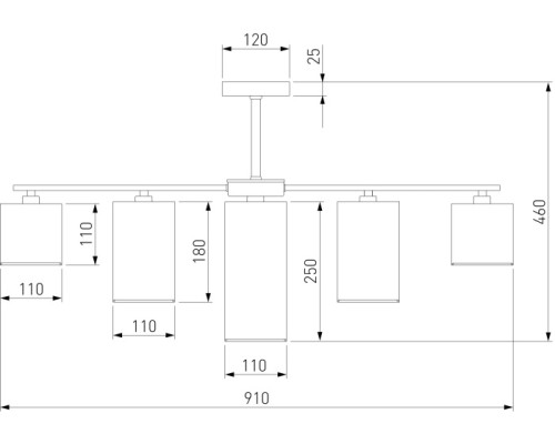 Потолочная люстра Pastel 60151/7 хром Eurosvet