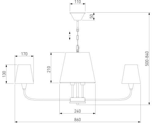 Подвесная люстра Milos 60154 латунь Eurosvet