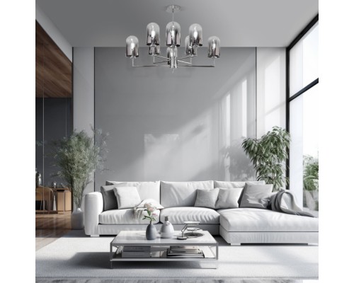 Потолочная люстра Pluto 60156/8 хром Eurosvet