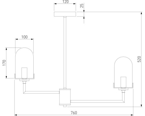 Потолочная люстра Pluto 60156/8 хром Eurosvet