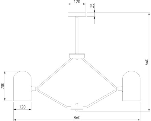 Потолочная люстра Bambola 60157/8 латунь Eurosvet