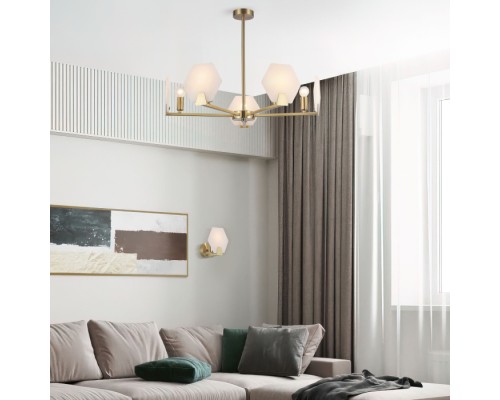 Потолочная люстра Marble 60158/5 латунь Eurosvet