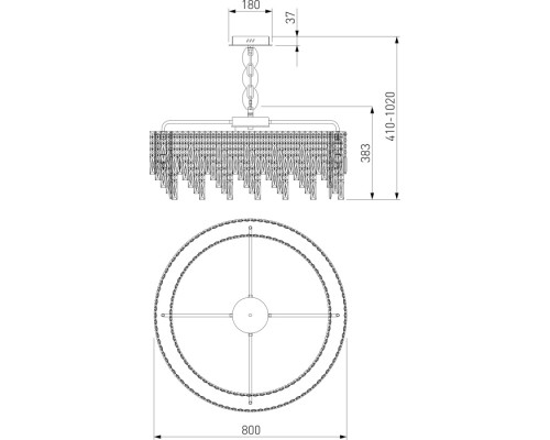 Подвесная люстра Blitz 60159 хром Eurosvet