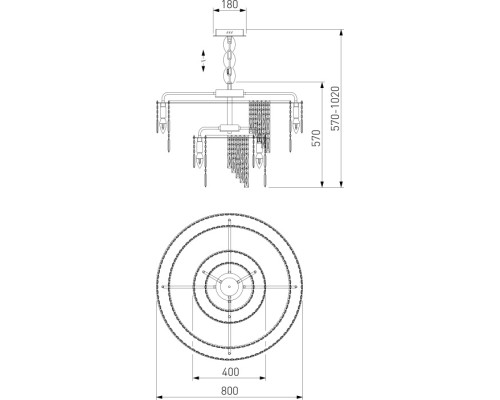 Подвесная люстра Blitz 60160 хром Eurosvet