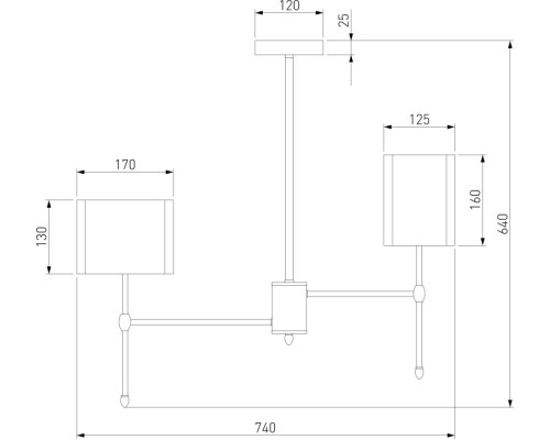Потолочная люстра Notturno 60162/6 черный Eurosvet