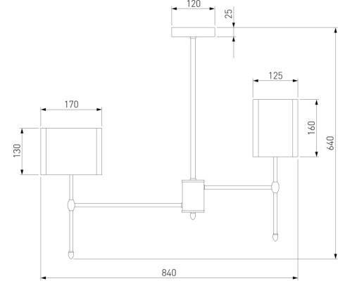 Потолочная люстра Notturno 60162/8 черный Eurosvet