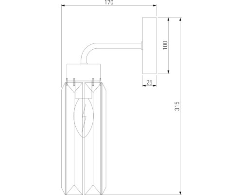 Бра Gilian 60163/1 никель Eurosvet