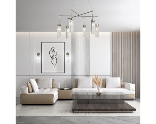 Подвесная люстра Gilian 60163/6 никель Eurosvet