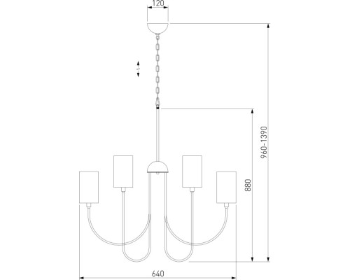 Подвесная люстра Abbey 60164/6 никель Eurosvet