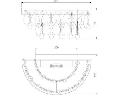 Бра Sophie 60165/2 латунь Eurosvet