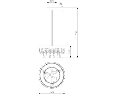 Подвесная люстра Sophie 60165/3 латунь Eurosvet