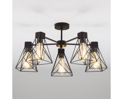 Потолочная люстра Trappola 70107/5 черный Eurosvet