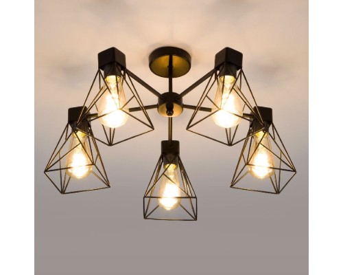 Потолочная люстра Trappola 70107/5 черный Eurosvet