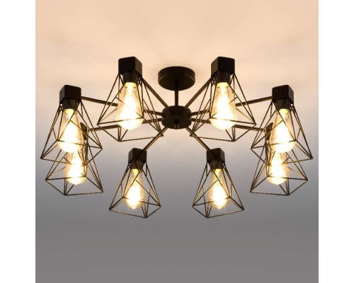 Потолочная люстра Trappola 70107/8 черный Eurosvet
