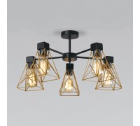 Потолочная люстра Trappola 70107/5 черный/латунь Eurosvet