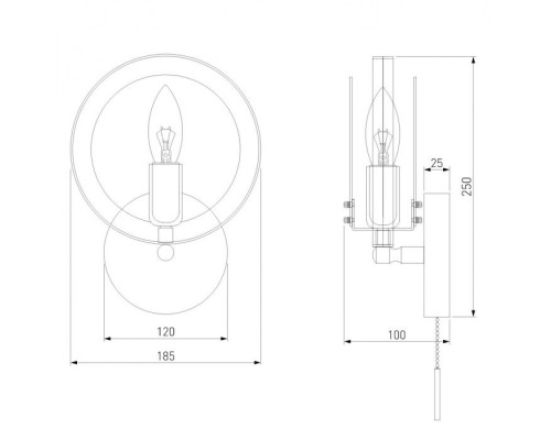 Бра Gallo 70121/1 черный Eurosvet