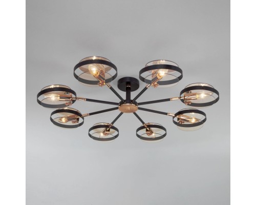 Потолочная люстра Gallo 70121/8 черный Eurosvet