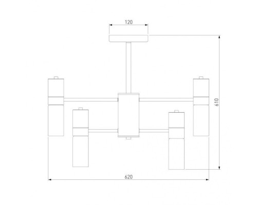 Потолочная люстра Tesoro 70125/6 черный Eurosvet