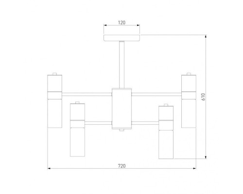 Потолочная люстра Tesoro 70125/8 черный Eurosvet