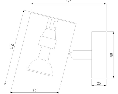 Спот Splay 70147/1 черный Eurosvet