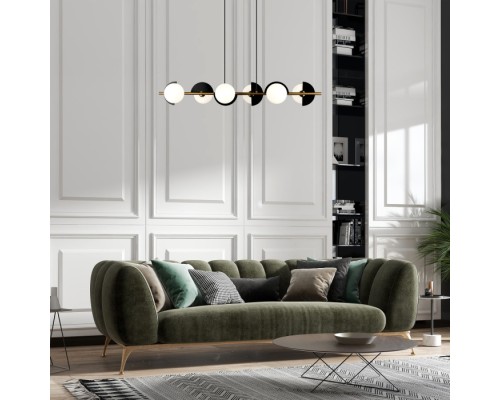 Подвесной светильник Moity 70149/6 черный/латунь Eurosvet