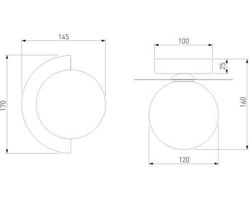 Настенный светильник Moity 70150/1 черный Eurosvet
