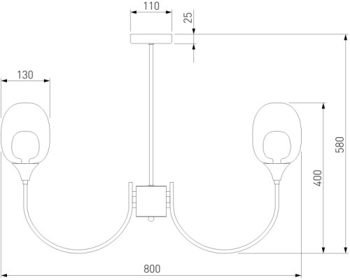 Потолочная люстра Spritz 70217/8 латунь Eurosvet