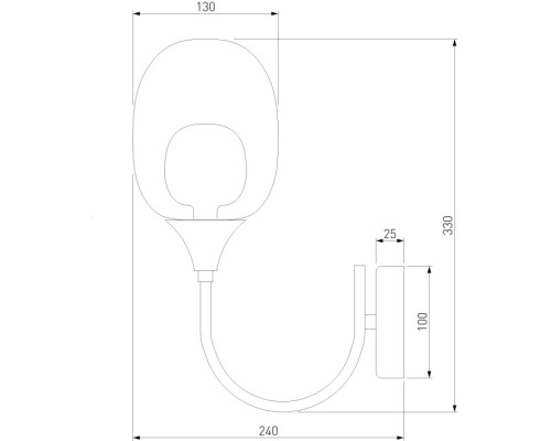 Бра Spritz 70218/1 латунь Eurosvet