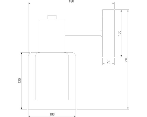 Бра Notion 70219/1 черный/античная бронза Eurosvet
