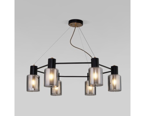 Подвесная люстра Notion 70219/6 черный/античная бронза Eurosvet