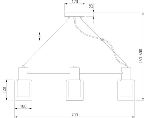 Подвесная люстра Notion 70219/6 черный/античная бронза Eurosvet