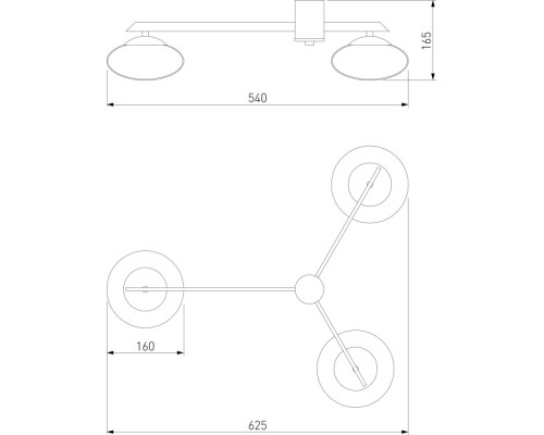 Потолочная люстра Opaline 70220/3 латунь Eurosvet