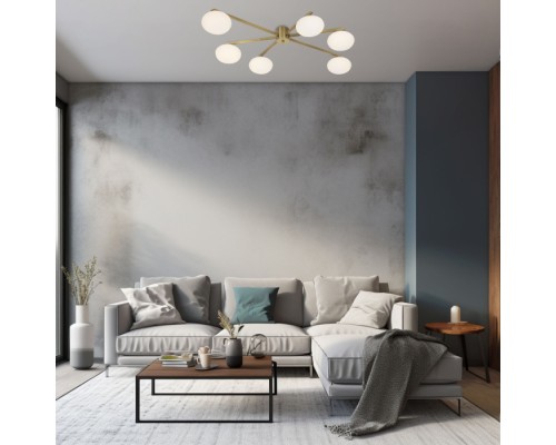 Потолочная люстра Opaline 70220/6 латунь Eurosvet