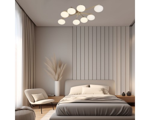 Потолочная люстра Opaline 70220/8 латунь Eurosvet