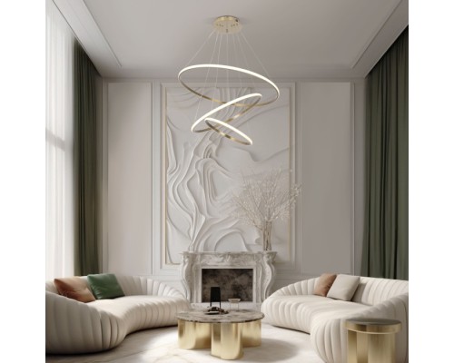 Подвесной светильник Collars 90264/3 латунь Eurosvet