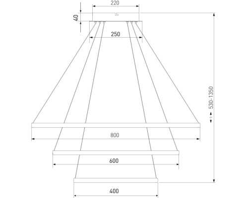 Подвесной светильник Collars 90264/3 латунь Eurosvet