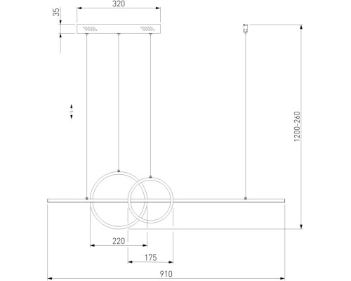 Подвесной светильник Twin 90265/1 черный Eurosvet