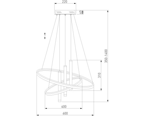 Подвесной светильник Stroke 90270/3 черный Eurosvet
