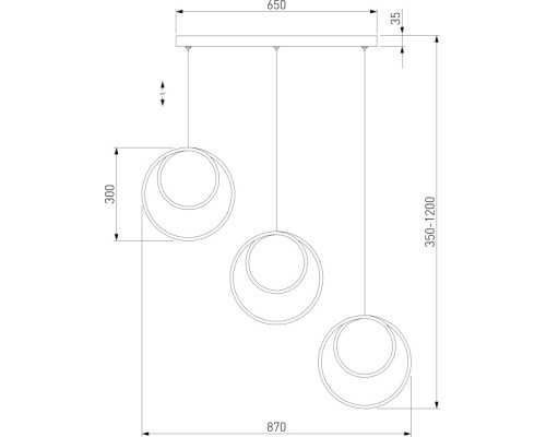 Подвесной светильник Flow 90308/3 черный Eurosvet